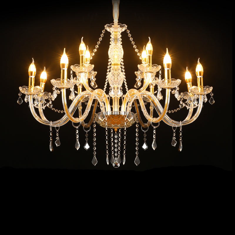 Kerze Kronleuchter Leuchte Traditionelle Kristallheizbeleuchtung für das Restaurant