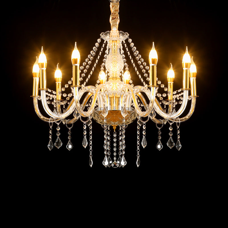 Kerze Kronleuchter Leuchte Traditionelle Kristallheizbeleuchtung für das Restaurant