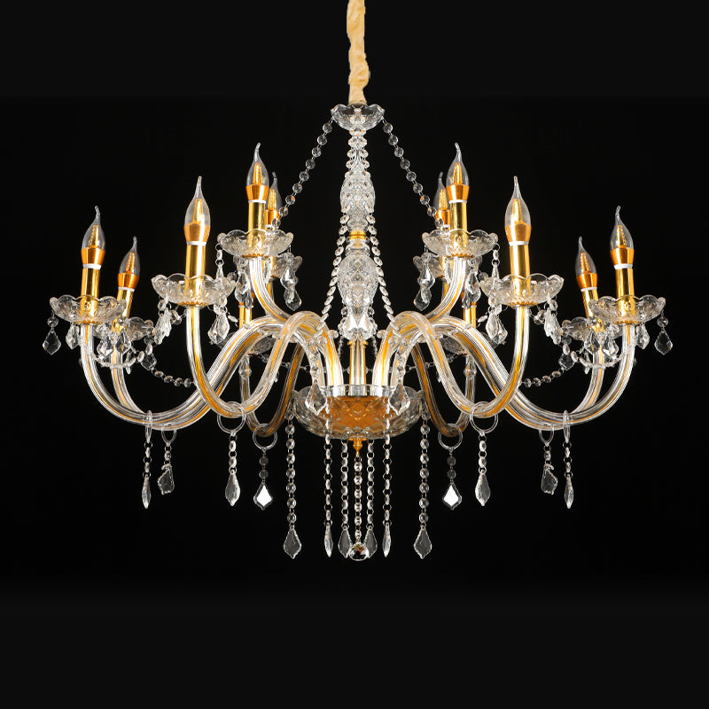 Kerze Kronleuchter Leuchte Traditionelle Kristallheizbeleuchtung für das Restaurant