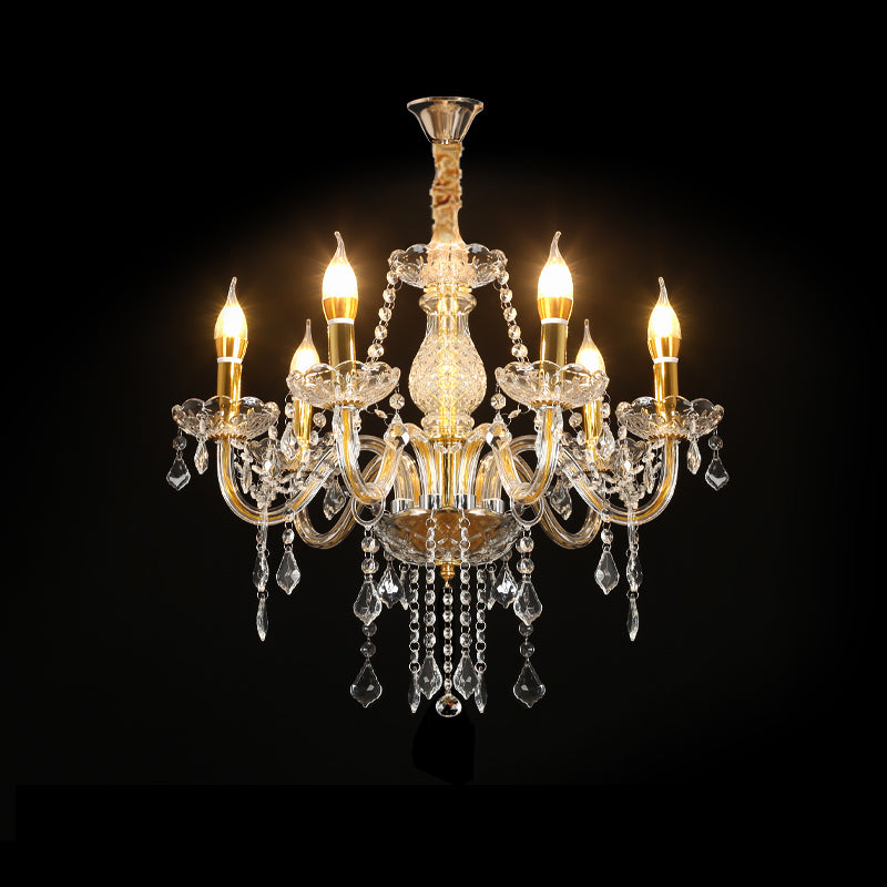Kerze Kronleuchter Leuchte Traditionelle Kristallheizbeleuchtung für das Restaurant