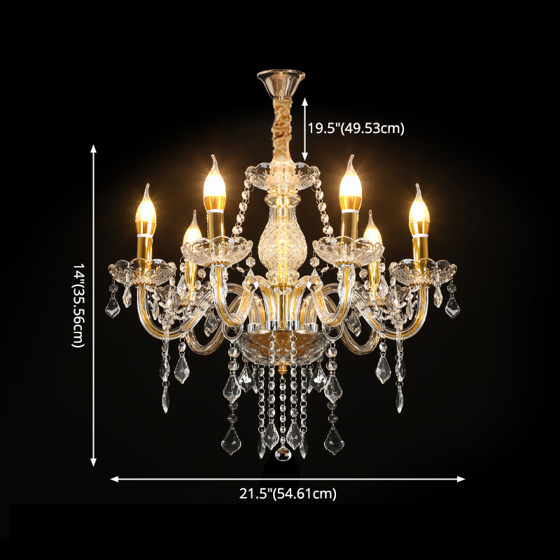Kerze Kronleuchter Leuchte Traditionelle Kristallheizbeleuchtung für das Restaurant