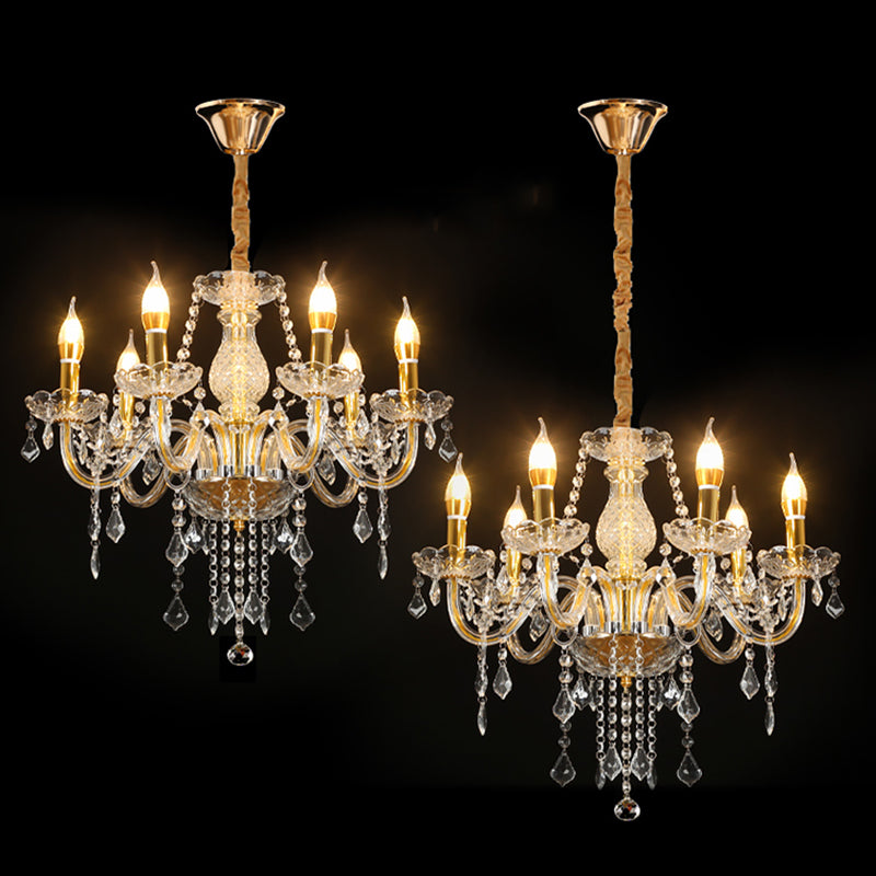 Kerze Kronleuchter Leuchte Traditionelle Kristallheizbeleuchtung für das Restaurant