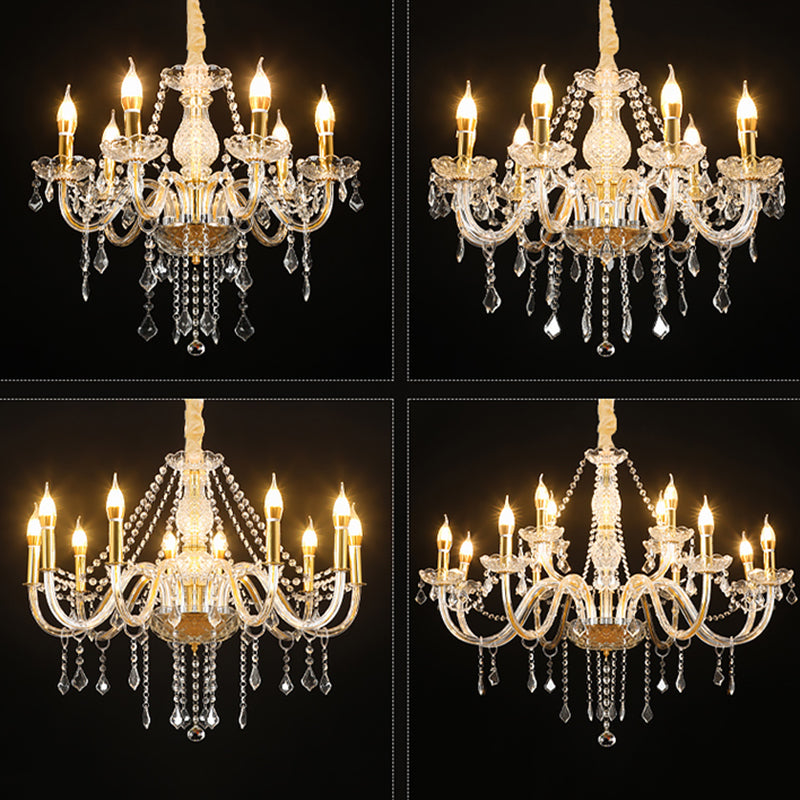 Kerze Kronleuchter Leuchte Traditionelle Kristallheizbeleuchtung für das Restaurant