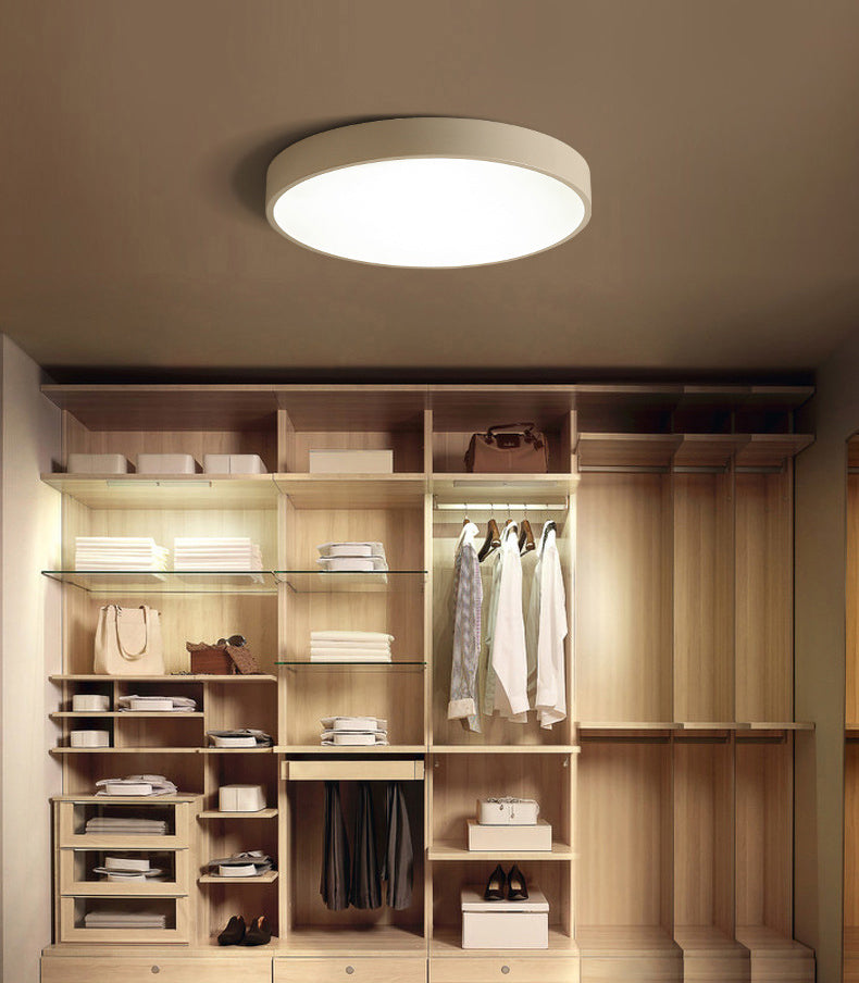 Modern Style Flush Ceiling Lights Macaron Metal LED Light for Living Room