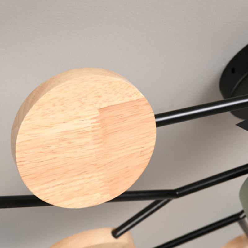 Lampe LED Macaron ronde multicolore avec abat-jour en acrylique pour salon