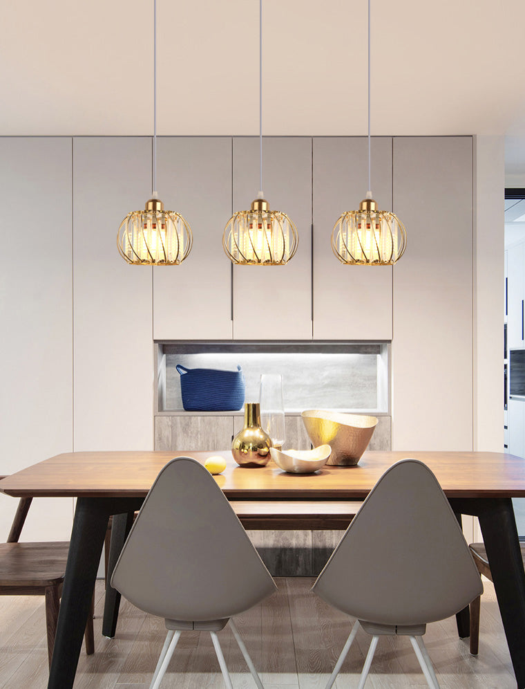 Luminaire pendentif en cristal globe Lumière suspendue minimaliste pour salle à manger