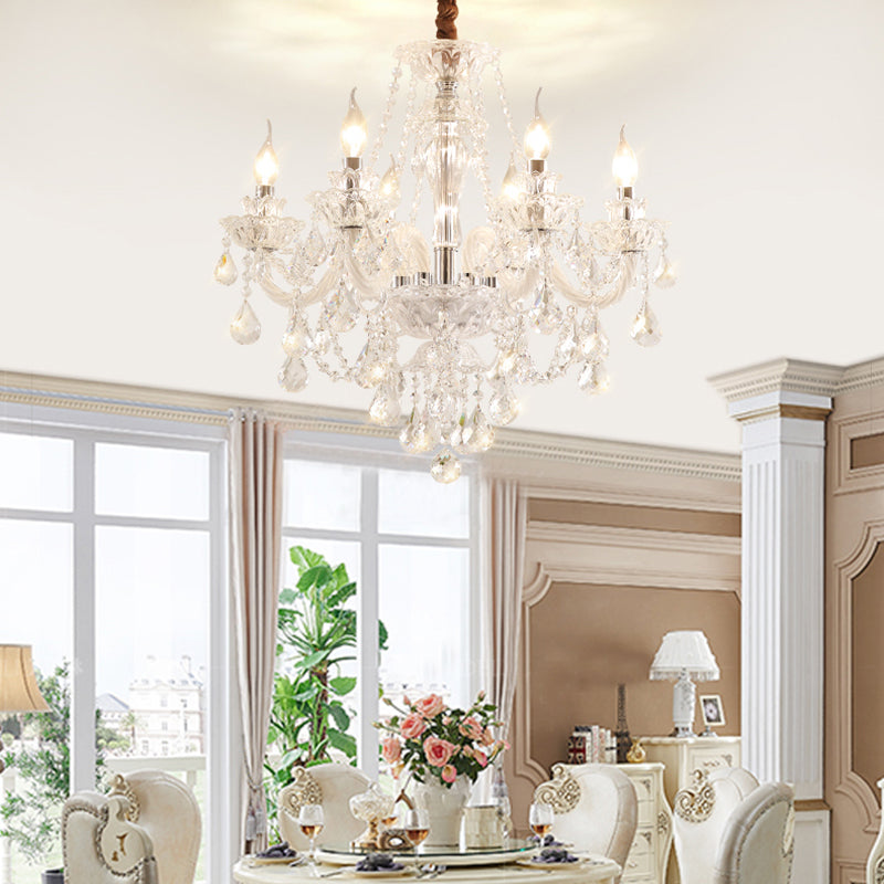 Kerze Kronleuchter Leuchte Traditionelle Kristallheizbeleuchtung für das Restaurant