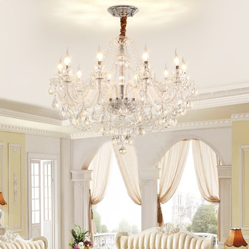 Kerze Kronleuchter Leuchte Traditionelle Kristallheizbeleuchtung für das Restaurant