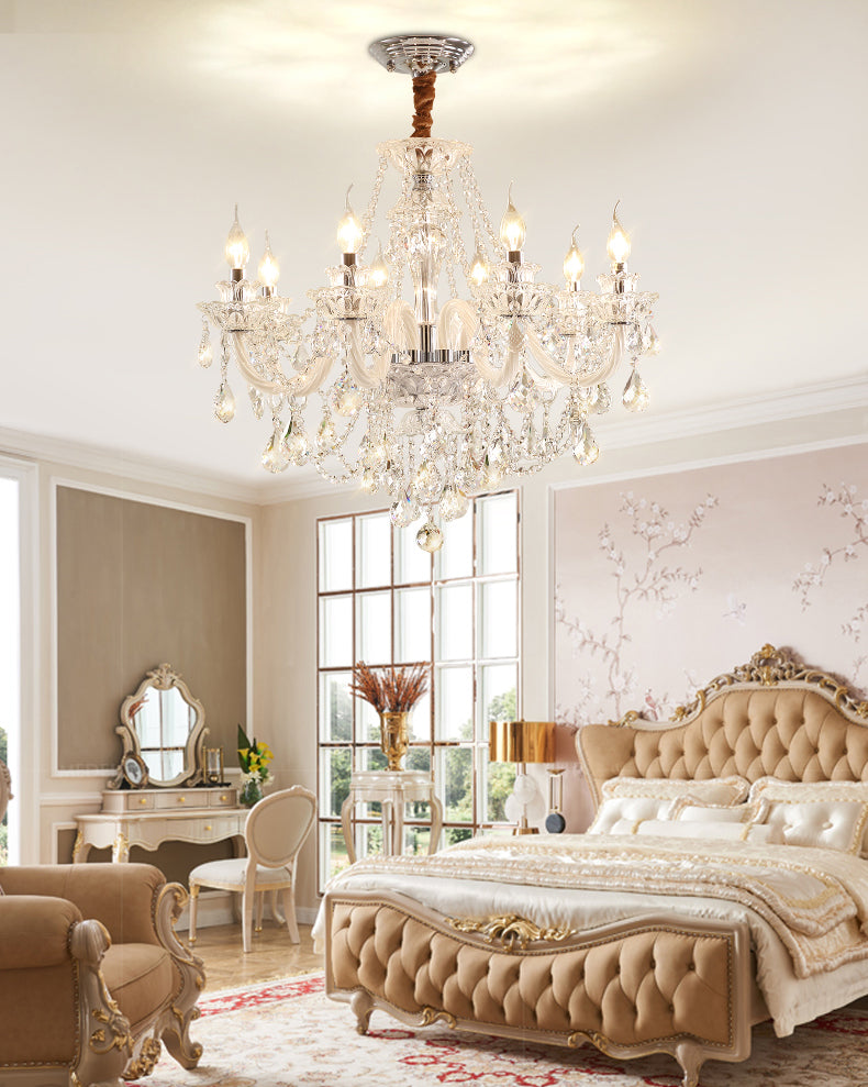 Kerze Kronleuchter Leuchte Traditionelle Kristallheizbeleuchtung für das Restaurant