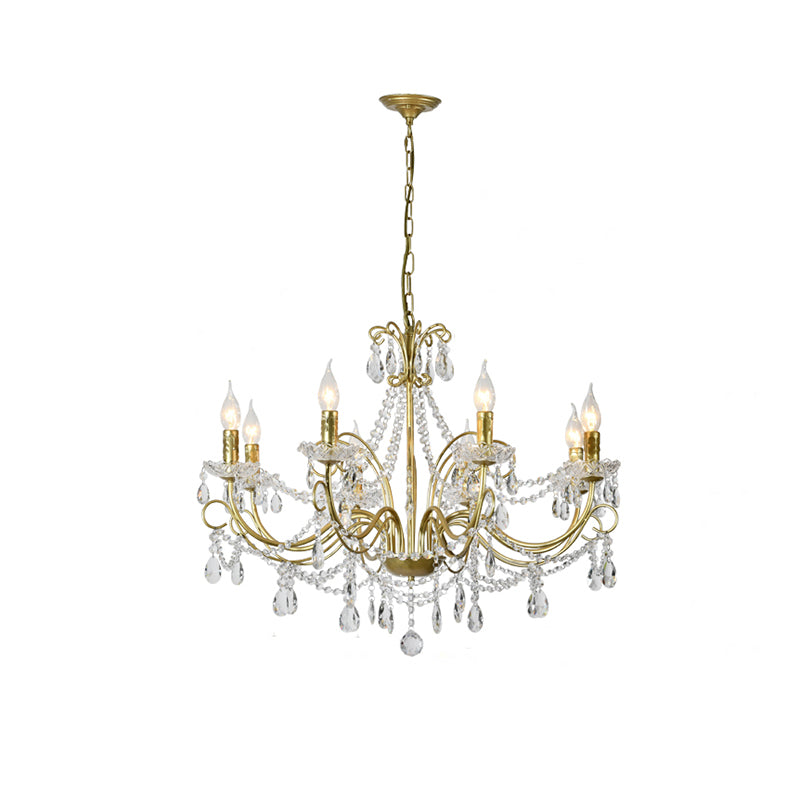 Candle Chandelier Light Fixture Traditional Metal Pendant Lighting for Restaurant