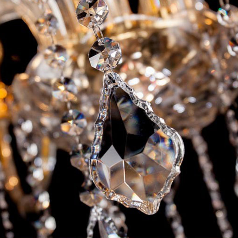 Lámpara de araña de velas iluminación de vidrio tradicional iluminación para restaurante