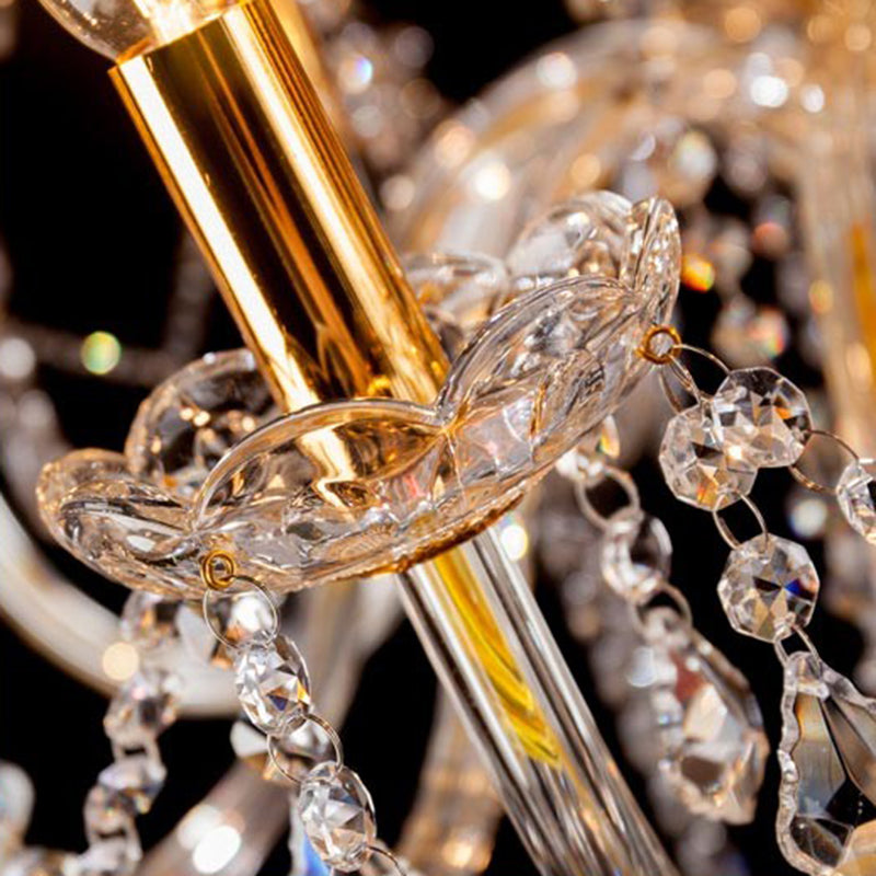 Lámpara de araña de velas iluminación de vidrio tradicional iluminación para restaurante