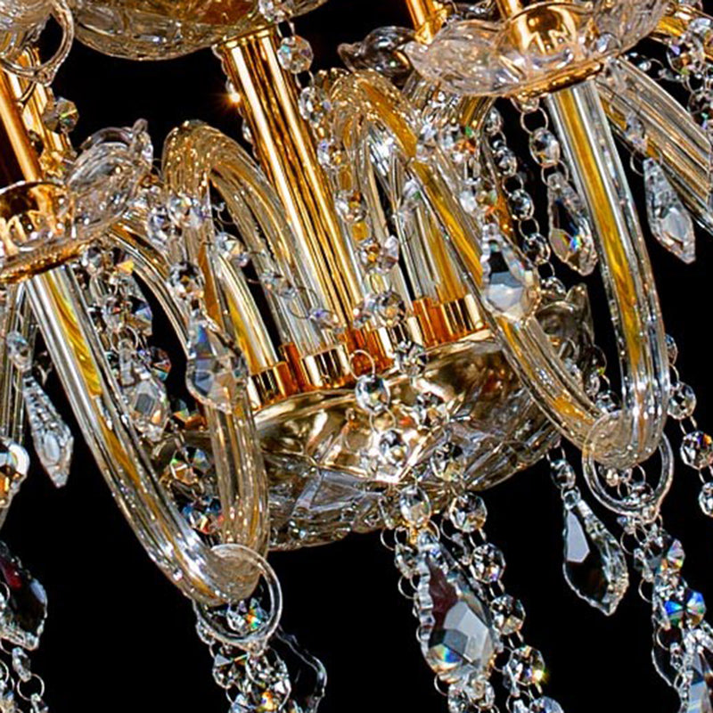 Lámpara de araña de velas iluminación de vidrio tradicional iluminación para restaurante