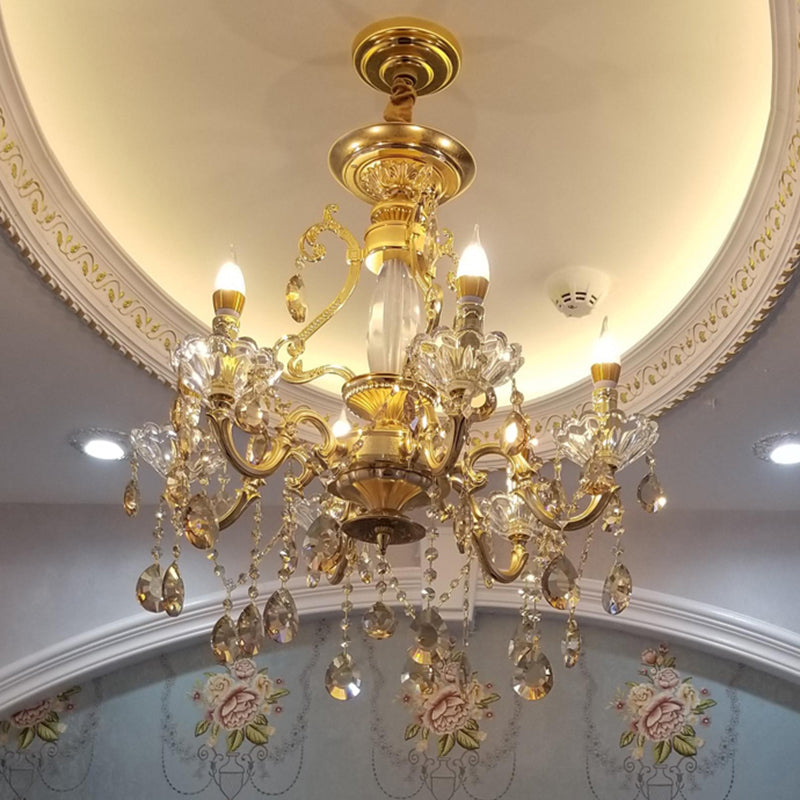 Candle Chandelier Light Fixture Traditional Metal Pendant Lighting for Restaurant