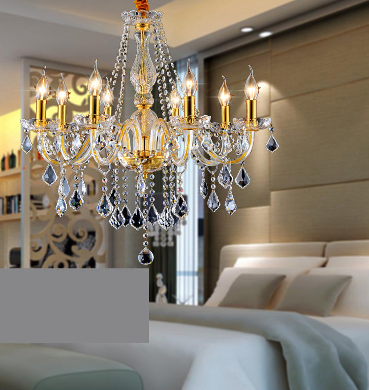 Lámpara de araña de velas iluminación de vidrio tradicional iluminación para restaurante
