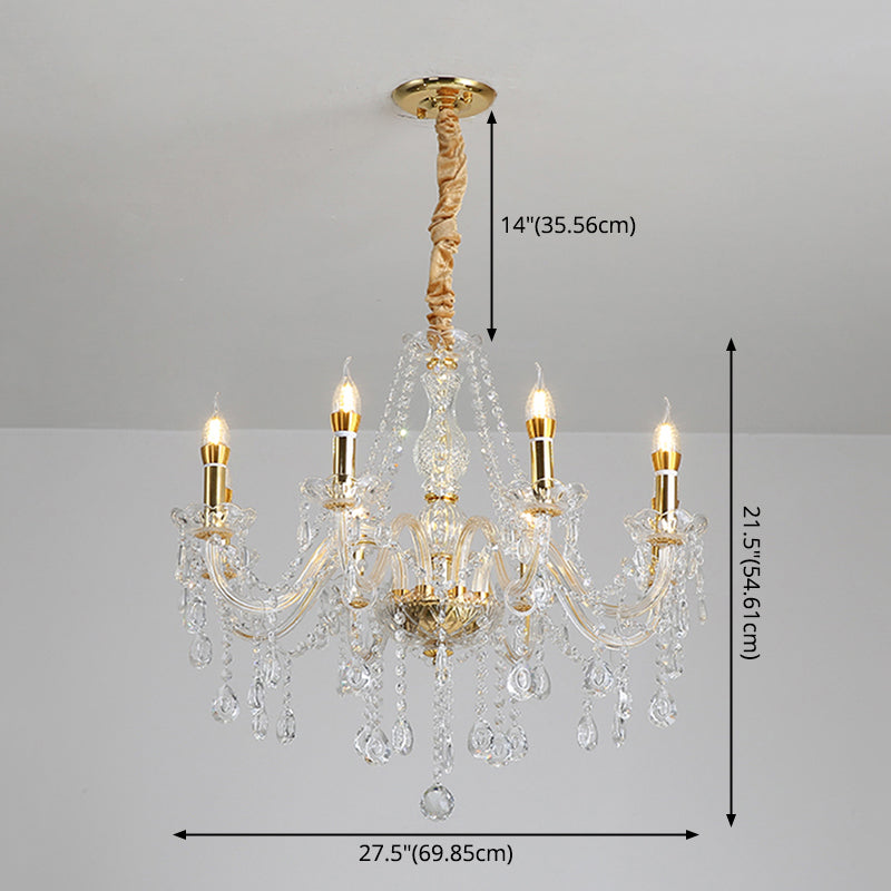 Kerze Kronleuchter Leuchte Traditionelle Kristallheizbeleuchtung für das Restaurant