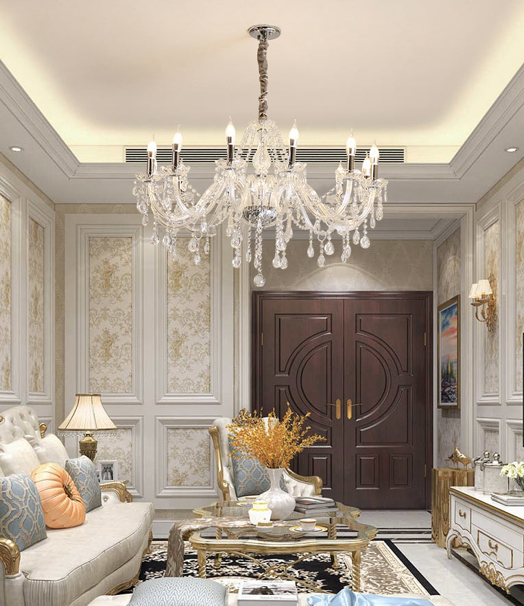 Kerze Kronleuchter Leuchte Traditionelle Kristallheizbeleuchtung für das Restaurant