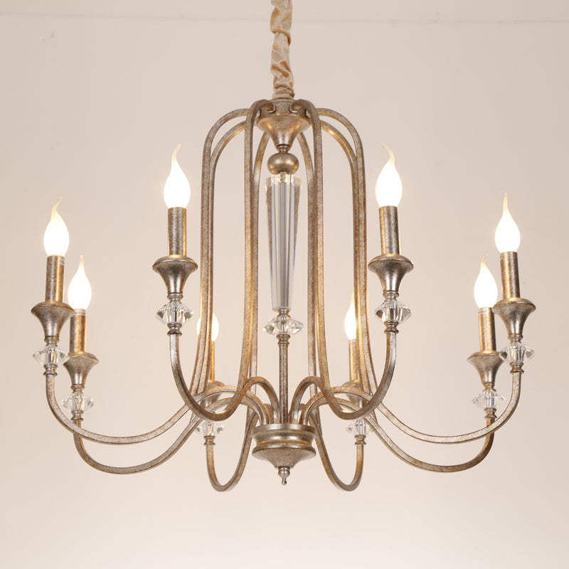 Candle Chandelier Light Fixture Traditional Metal Pendant Lighting for Restaurant