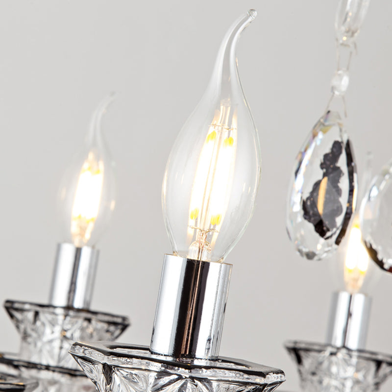 Kerze Kronleuchter Leuchte Traditionelle Kristallheizbeleuchtung für das Restaurant