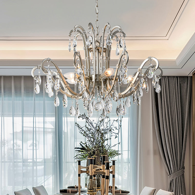 5/8 LUMIÈRES CHANDELIER MINIMALISME PLAGE MOT PRENDANT DE CRISTAL