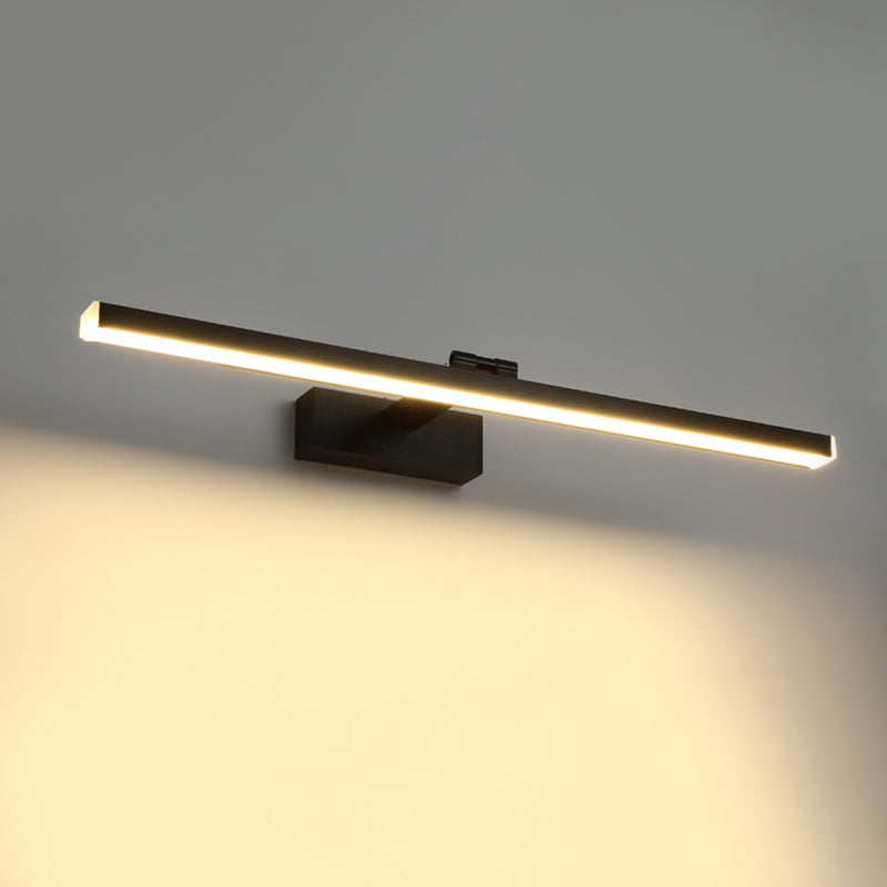 Lineaire SCONCE LICTE FICTURE Hedendaags aluminium LED Badkamer Wandlamp in het zwart