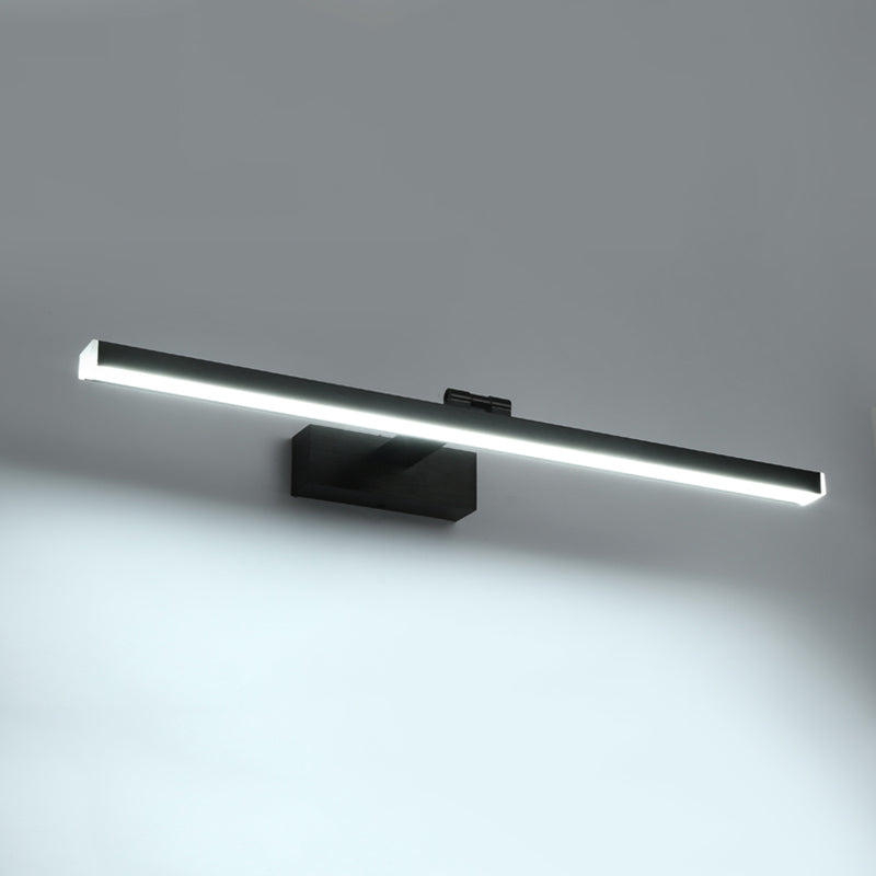 Lineaire SCONCE LICTE FICTURE Hedendaags aluminium LED Badkamer Wandlamp in het zwart