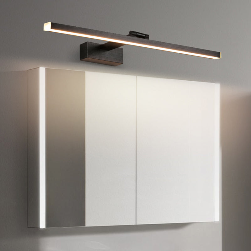 Lineaire SCONCE LICTE FICTURE Hedendaags aluminium LED Badkamer Wandlamp in het zwart