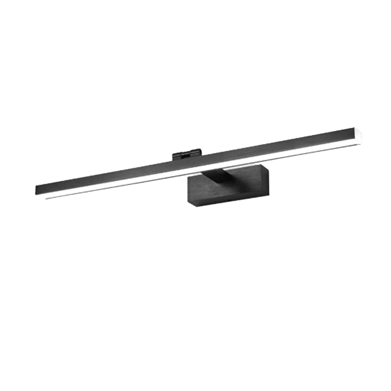 Lineaire SCONCE LICTE FICTURE Hedendaags aluminium LED Badkamer Wandlamp in het zwart