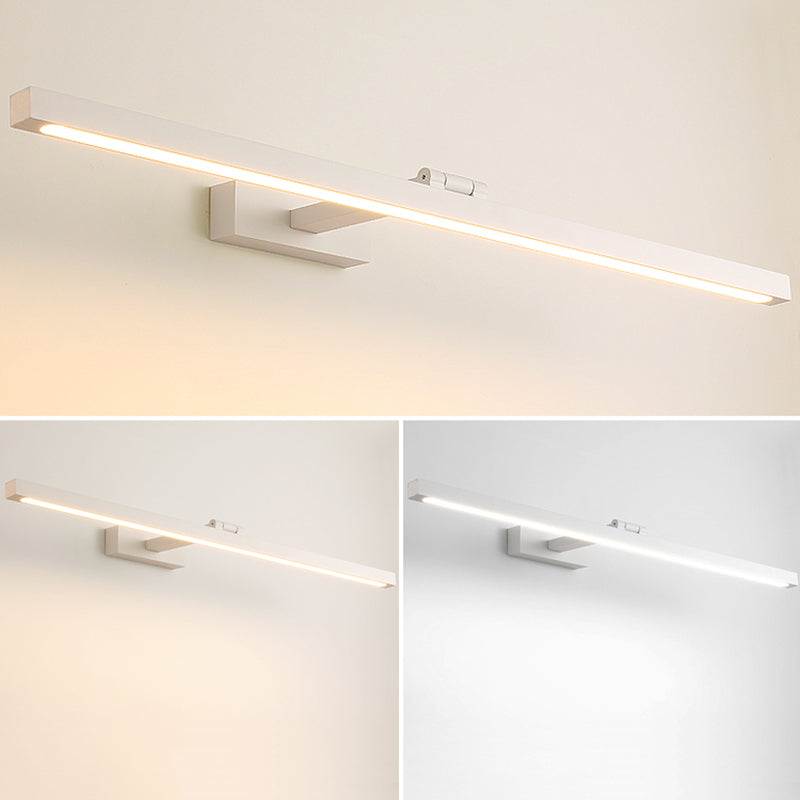 Rectangular Sconce Light Fixture Minimalist Style Metal LED White Wall Lighting Fixture