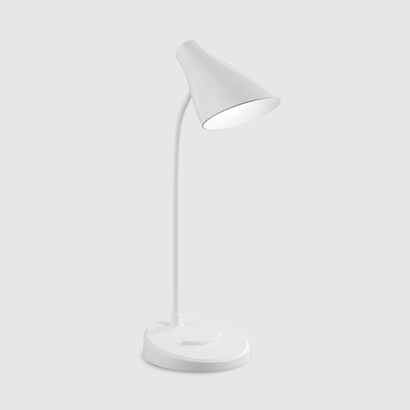 Conical LED Study Light Macaron Plastic Kids Room Touch Control Table Light