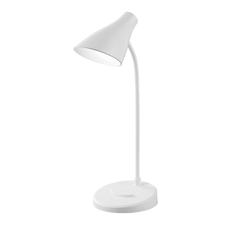 Conical LED Study Light Macaron Plastic Kids Room Touch Control Table Light