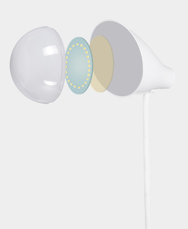 Conical LED Study Light Macaron Plastic Kids Room Touch Control Table Light