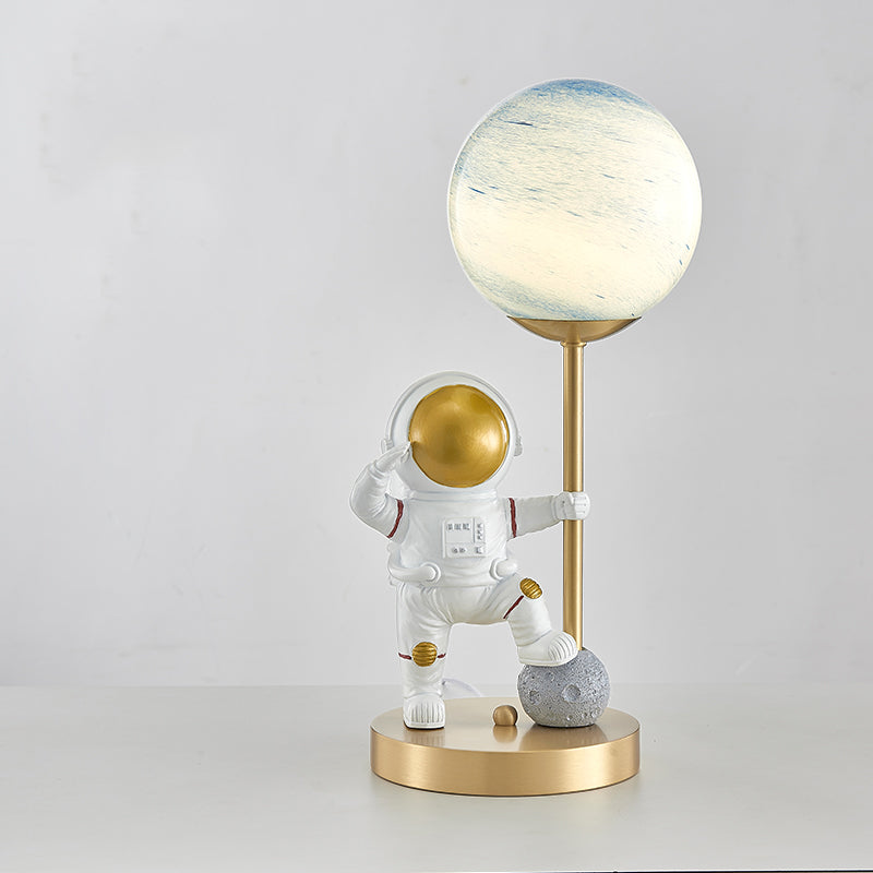 Astronaut Kids Bedroom Table Light Glass 1 Bulb Nordic Nightstand Light