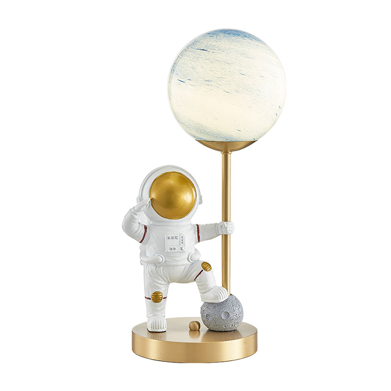 Astronaut Kids Bedroom Table Light Glass 1 Bulb Nordic Nightstand Light