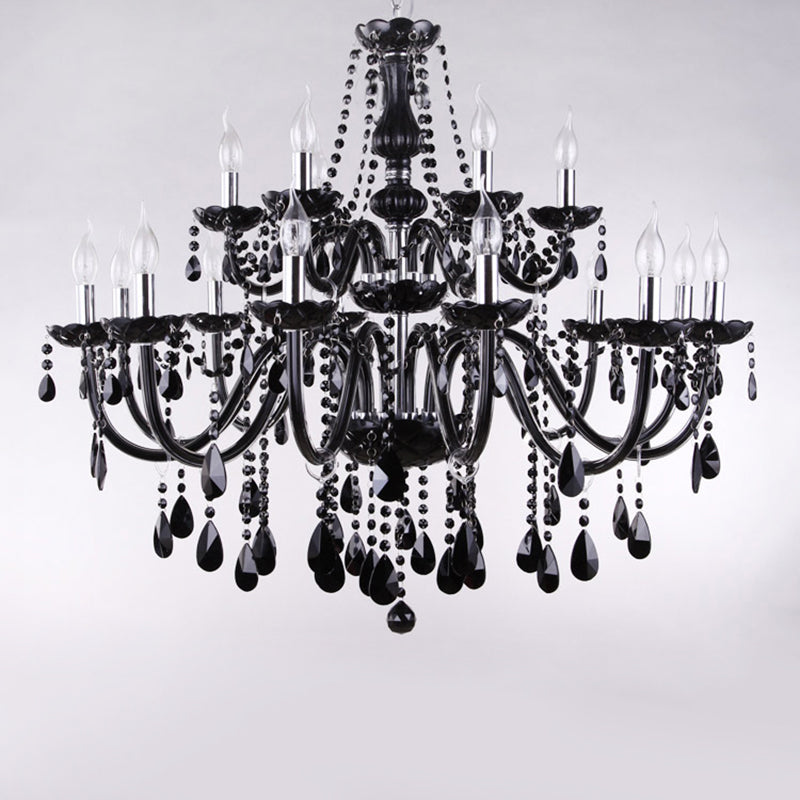 Lámpara de araña de velas iluminación de vidrio tradicional iluminación para restaurante