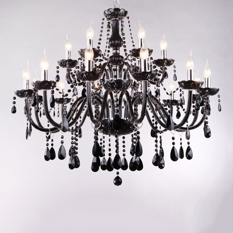 Lámpara de araña de velas iluminación de vidrio tradicional iluminación para restaurante