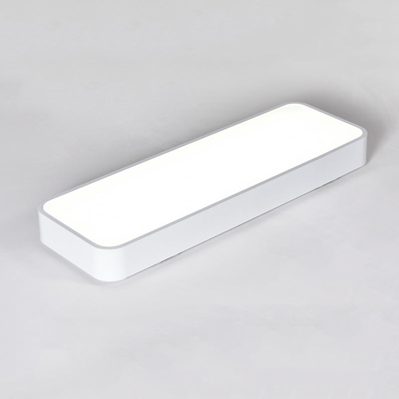 1-Light LED Flush Light Modern Aluminum Rectangular Ceiling Light Fixture
