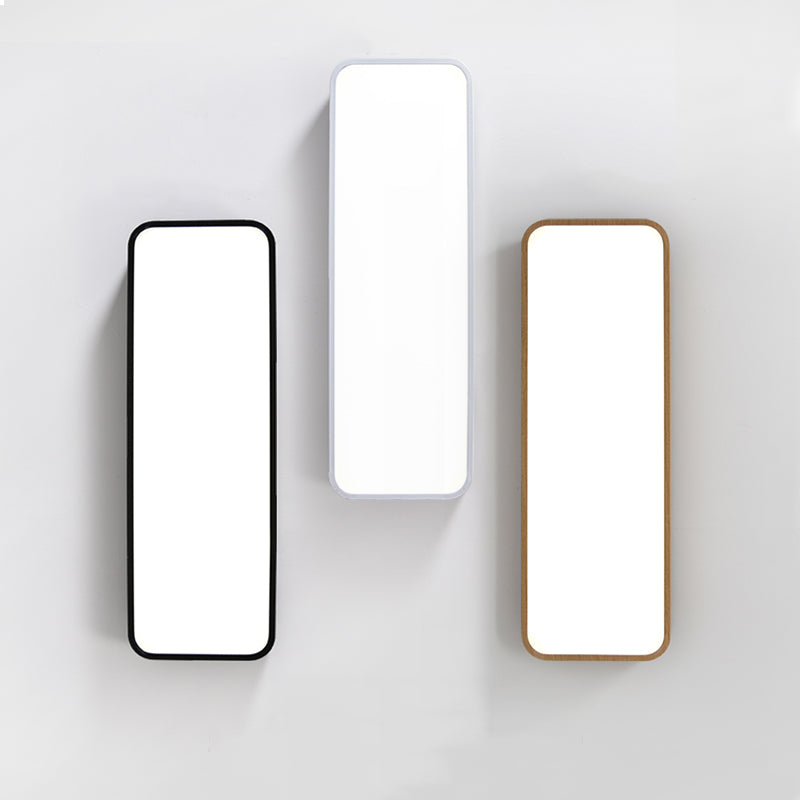 1-Light LED Flush Light Modern Aluminum Rectangular Ceiling Light Fixture