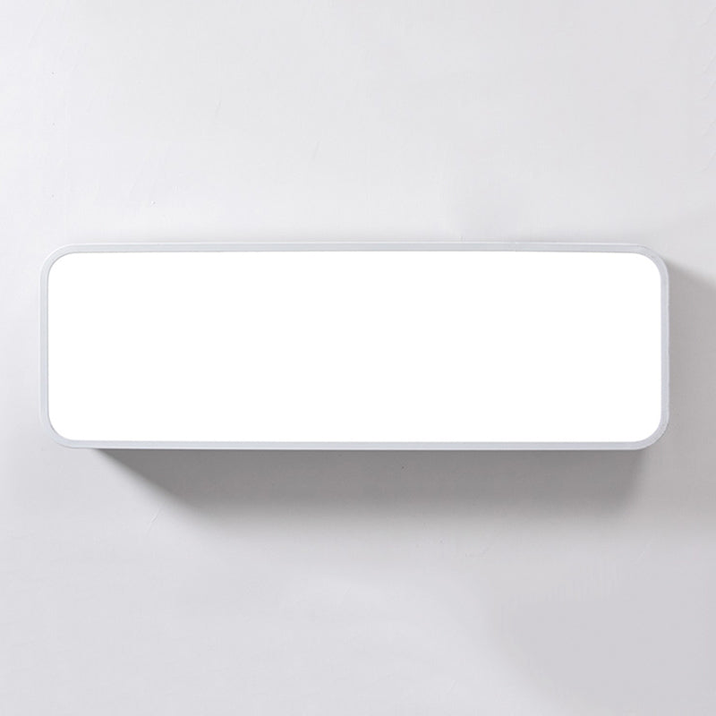 1-Light LED Flush Light Modern Aluminum Rectangular Ceiling Light Fixture