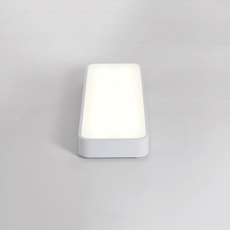 1-Light LED Flush Light Modern Aluminum Rectangular Ceiling Light Fixture