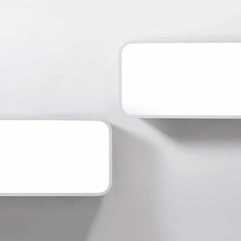 1-Light LED Flush Light Modern Aluminum Rectangular Ceiling Light Fixture
