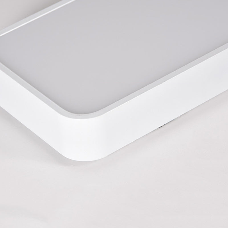 1-Light LED Flush Light Modern Aluminum Rectangular Ceiling Light Fixture
