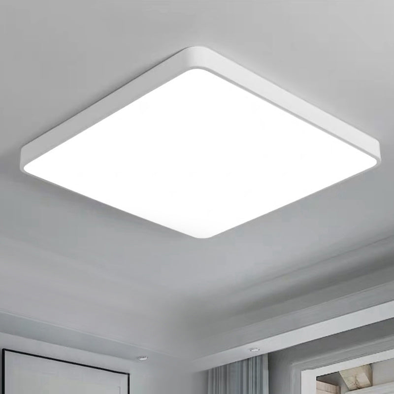 Montaje de LED de color cuadrado moderno 1-Luz de techo de acrílico ligero para oficina