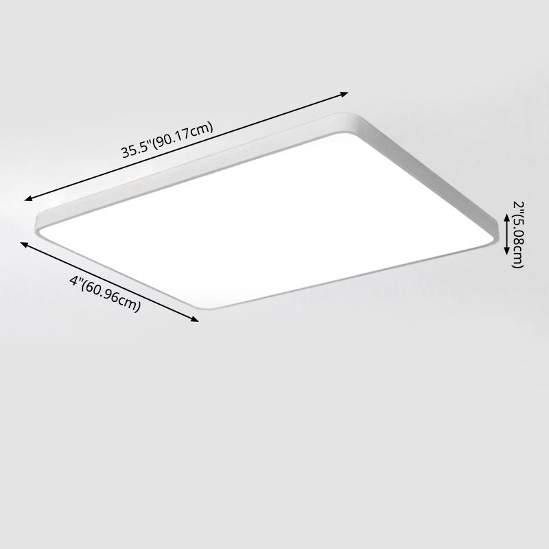 Montaje de LED de color cuadrado moderno 1-Luz de techo de acrílico ligero para oficina