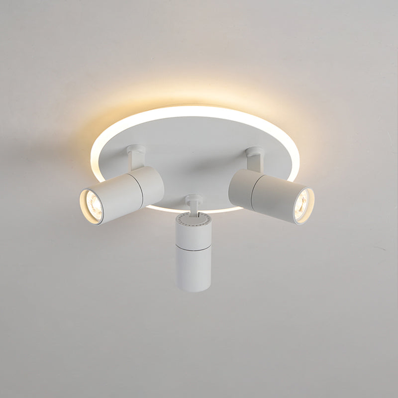 Plafonnier LED moderne en métal blanc, luminaire monté au plafond, pour porche