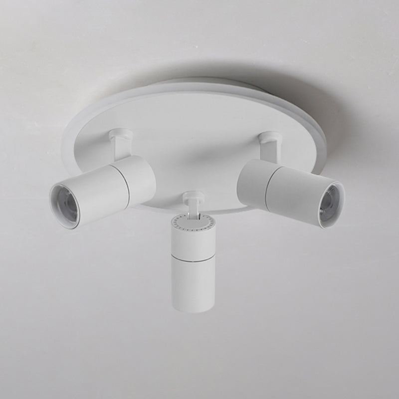 Plafonnier LED moderne en métal blanc, luminaire monté au plafond, pour porche