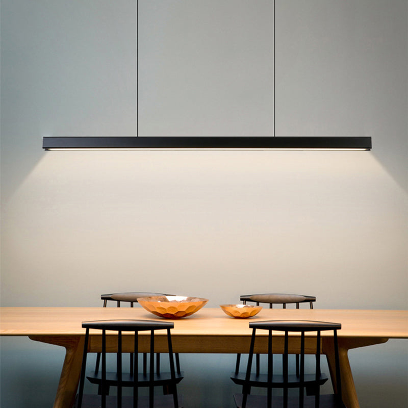 Modern a pendente illuminazione per l'illuminazione a sospensione lineare dell'isola cucina idee di illuminazione dell'isola in nero