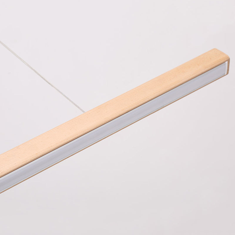 Modern Pendant Lighting for Kitchen Island Linear Island Lighting in Wood