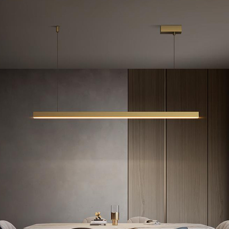 Modern Pendant Lighting for Kitchen Island Linear Island Lighting in Metal