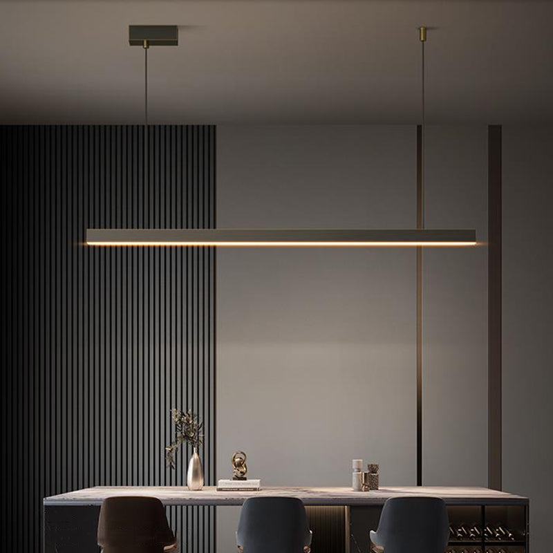Modern Pendant Lighting for Kitchen Island Linear Island Lighting in Metal